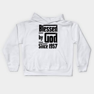 Blessed By God Since 1957 66th Birthday Kids Hoodie